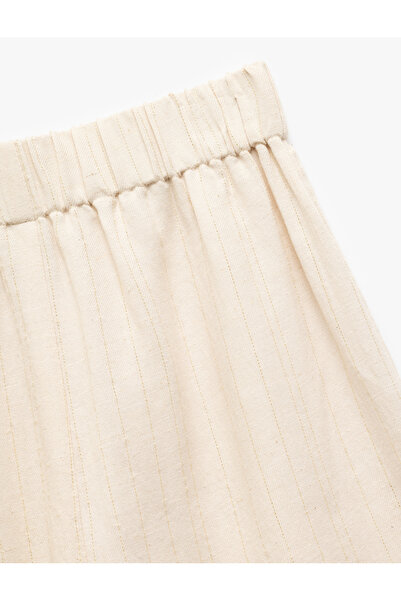 Koton Elastic Waist Pocket Detailed Palazzo Trousers