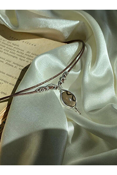 Freya Atelier Carmen Dumanlı Kuvars Doğal Taş Çelik Choker Kolye