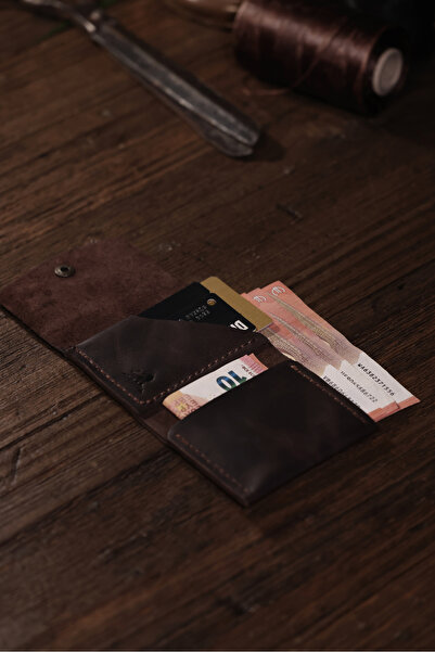 Genel Markalar Hakiki Deri Kartlık Cüzdan Nakit Bölmeli Slim Tasarım Erkekler...