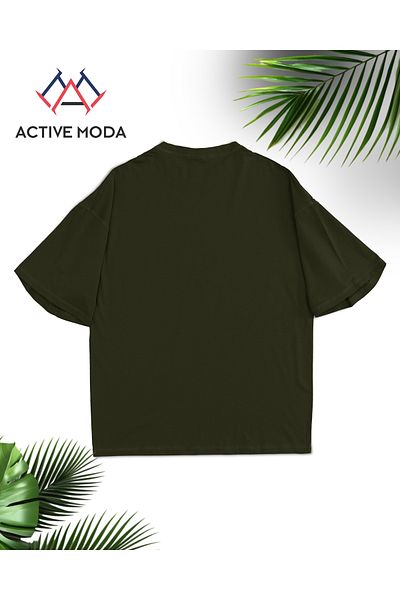 ACTIVE MODA -Men's Cotton Printed Eya Short Sleeve Tshirt Oversize Large Size