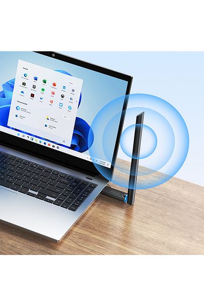 Baseus Zewnętrzna karta sieciowa USB WiFi 2.4GHz 5GHz 650Mb/s z anteną 6dBi czarna