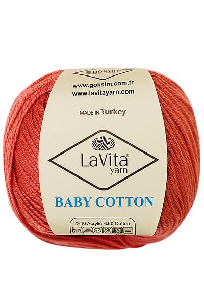 LaVita Yarn Bumbac pentru bebeluși Amigurumi și ață de tricotat manual 40% acril 60% bumbac 50gr (4115 CANDY ROSE)