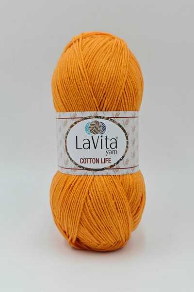LaVita Yarn خيوط حياكة يدوية من القطن لايف 50% قطن 50% أكريليك 100 جرام (2033...