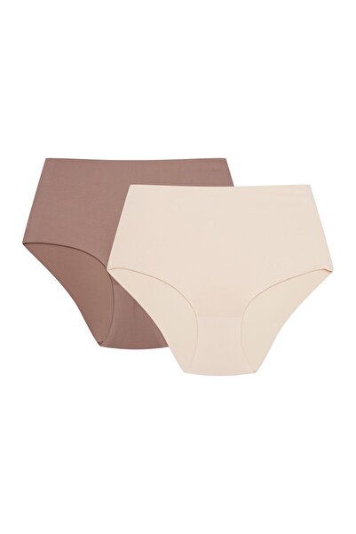 Henderson Women's High Waisted Panties & 2 pcs & 100% Cotton & Universal Character & Smooth Cut | Bump