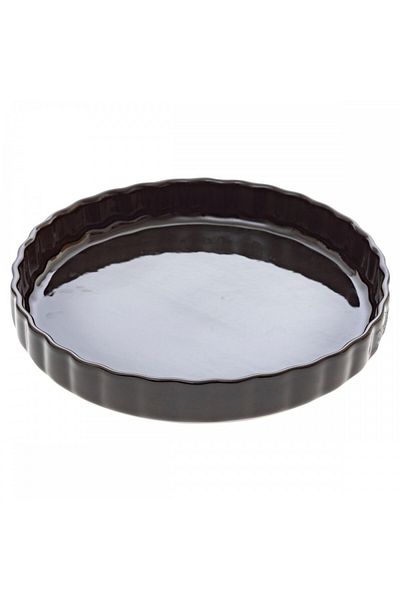 Secret de Gourmet Formă de tartă frumoasă, gri, ceramică, 28x4 cm, 2,3 l