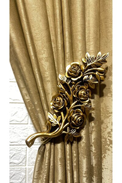 Helezoni Perde Demiri Perde Aksesuarı Polyester Döküm Premium Kolbağı Perde Tutucu 1 ADET