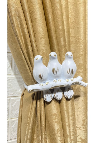 Helezoni Perde Demiri Perde Aksesuarı Polyester Döküm Premium Kolbağı Perde Tutucu 1 ADET