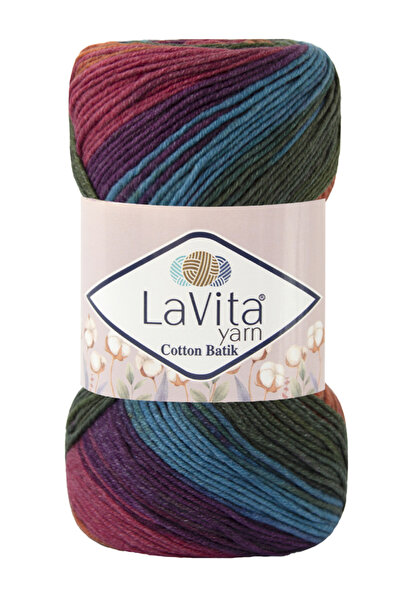 LaVita Yarn Pamuk batik pređa za ručno pletenje 60% Pamuk 40% Akril 100gr (CB...