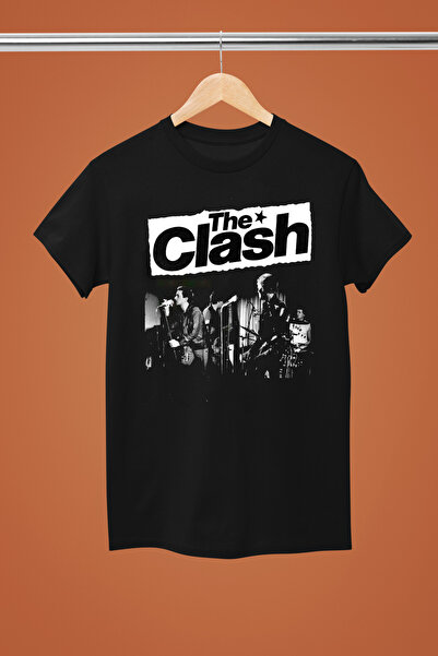 MAGORS تيشيرت روك من القطن المطبوع بأكمام قصيرة وقصة عادية من THE CLASH