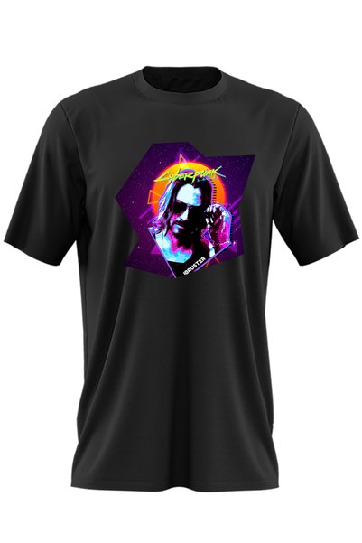 OEM Ανδρικό T-shirt Cyberpunk 2077 Keanu Reeves