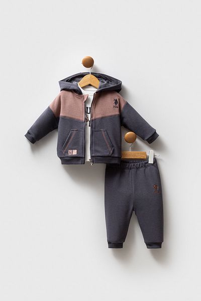 U.S. Polo Assn. Licensed Baby Boy Bottom Top 3 Piece Set