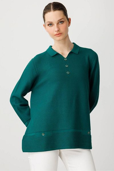 Desen Triko Women's Polo Neck Blouse Ö.Başı