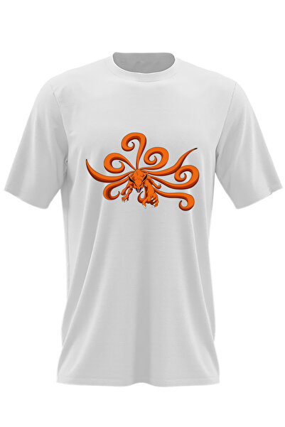 OEM Tricou barbati Naruto Dragon Vulpe Orange Fox Anime