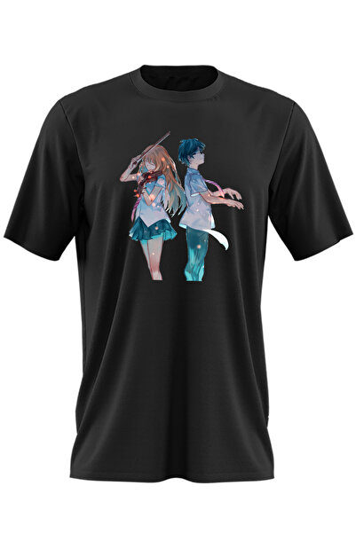 OEM Ανδρικό T-shirt Your Lie in April Kaori Kousei Συμφωνική Μουσική