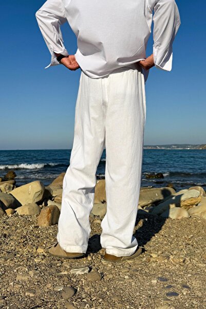 Flaw Wear Double Pleated Linen Trousers