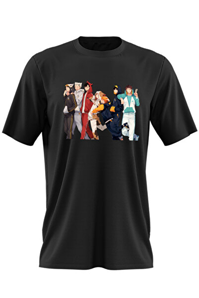 OEM Ανδρικό μπλουζάκι Haikyuu με την ομάδα βόλεϊ Haikyu!!