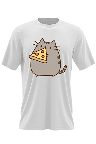 OEM Tricou barbati Pusheen Cat Pizza Pisica Kitten Meow