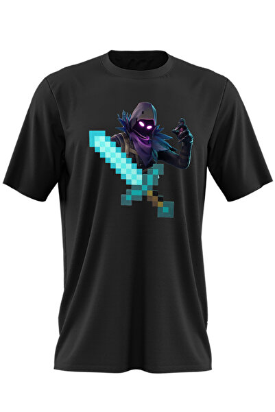 OEM Tricou barbati Raven Fortnite Minecraft Diamond Sword