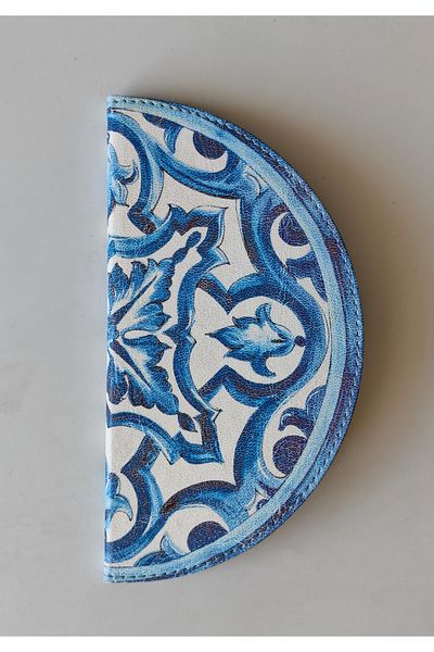 ankara menü Half Moon - Thermo Leather Account Desk Mat - 22 cm Diameter