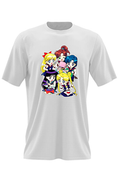 OEM Tricou barbati Sailor Moon 5 Crew Gang Chibi Bebe Anime
