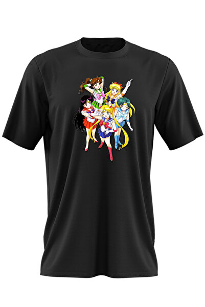 OEM Tricou barbati Sailor Moon Tot Echipajul Manga Cartoon