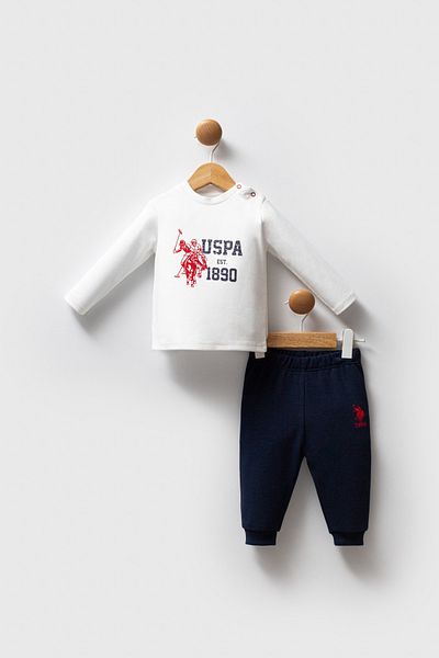 U.S. Polo Assn. Licensed Baby Boy Bottom Top 3 Piece Set