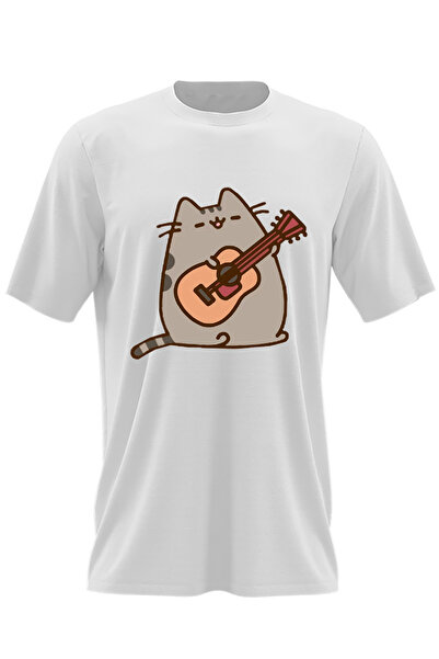 OEM Tricou barbati Pusheen Cat Plush Cute Pussy Pisica Chitara