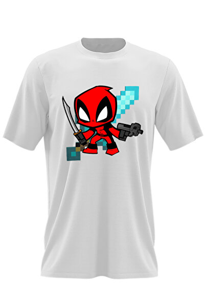 OEM Tricou barbati Deadpool Baby Minecraft Chibi