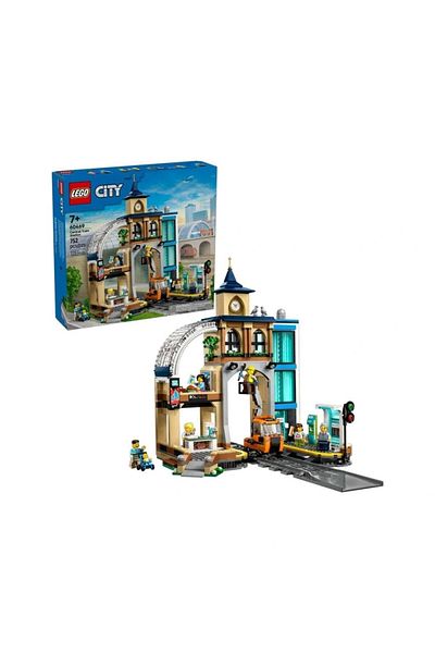Eng City Center Train Station 60469 – Syste with Tracks for Children 7 Years Old and over Who Love Train Models