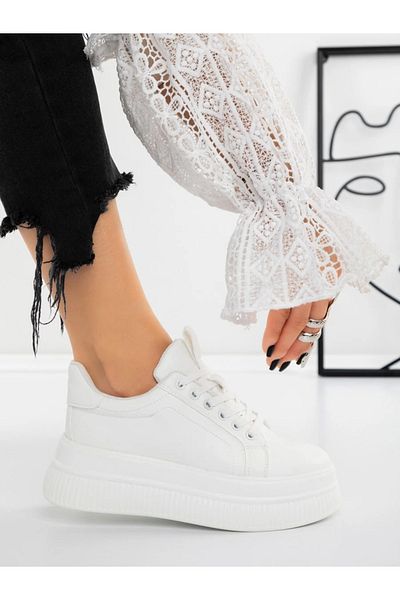 mei Women's Platform Sneakers 3AL97 White