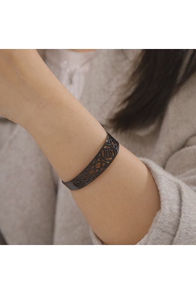 Viking Witch Knot Design Adjustable Tarnish&Rustproof 316L Steel Bracelet