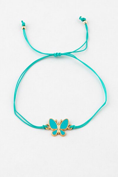 Sortie Aksesuar Butterfly figured adjustable length rope bracelet with enamel