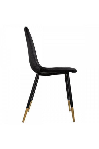 Atmosphera Créateur D'intérieur Tyca Black chair, metal, polyester, 45 x D 51 x H 87 cm, seat height 48 cm, 4.3 kg