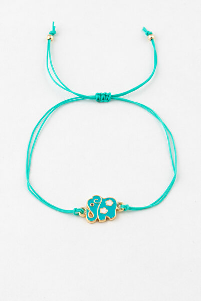 Sortie Aksesuar Adjustable length rope bracelet with elephant and cloud figur...