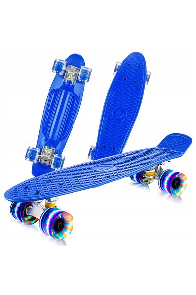 Azaris DESKOROLKA DLA DZIECI ABEC-7 100KG FISZKA PREZENT ŚWIECĄCE KOŁA PENNYBOARD