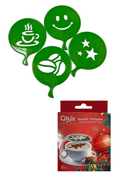 HOMENIVA 4 Pieces Dessert and Coffee Decoration Template