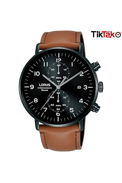 Lorus ساعة يد رجالية Rw407ax9 كوارتز جلد بني أسود 43 ملم
