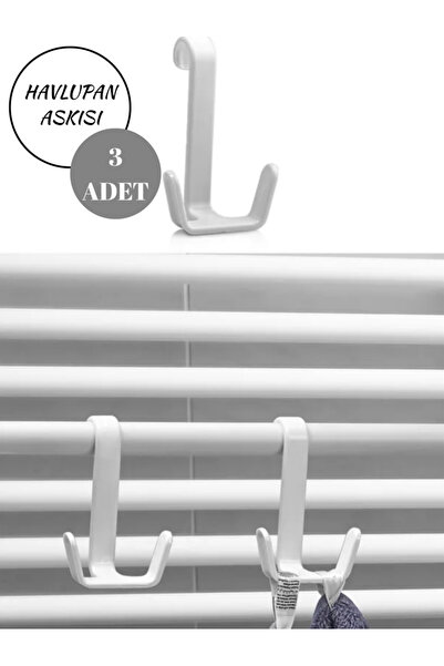 Hilamingo Home 3 Adet Havlupan Duşakabin Askısı, Petek Banyo Mutfak Kancalı H...