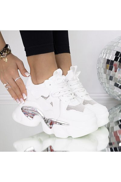 mei Women's Sports Shoes 3WL133 White