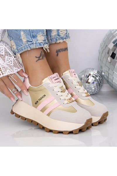 mei Women's Platform Sneakers 3AL9 Pink