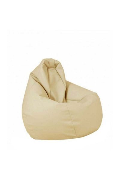 Pufrelax Fotoliu Nirvana Hobbit, Material Piele Ecologica - Nude