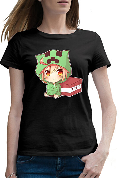 OEM Tricou femei Minecraft Anime Creeper