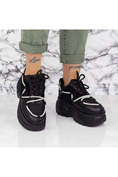 mei Γυναικεία Αθλητικά Παπούτσια με Πλατφόρμα 2WL92 Μαύρα