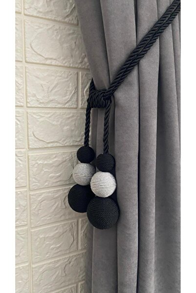 Helezoni Perde Aksesuarı Perde Bracol Kat Kat İp sarım Perde Bağı 1 ADET KORNİŞE TAKILIR