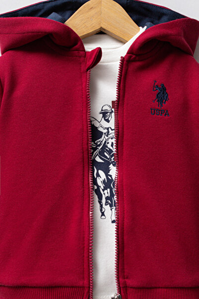 U.S. Polo Assn. Lisanslı Erkek Bebek Alt Üst 3 Parça Takım