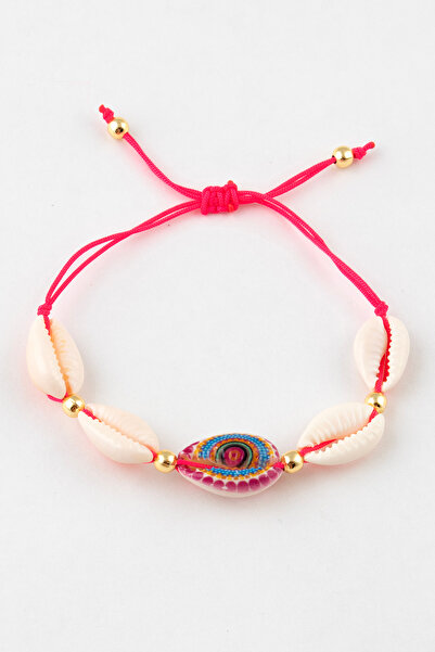 Sortie Aksesuar Ethnic Patterned Seashell Figured Adjustable Length Rope Brac...