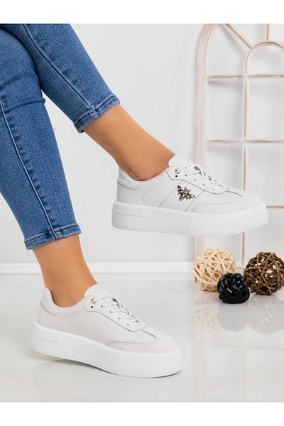 mei Pantofi Sport Dama din piele naturala 3Q16 Alb