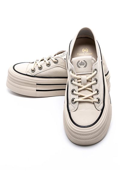 FRANCO GERARDO Pantofi Sport Dama din piele naturala 2066T Crem Franco Gerardo