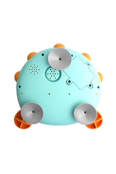 Bocioland Bath toy with diffuser for foam balloons and music, Suction Cup Attachment, 20x20 cm, Green