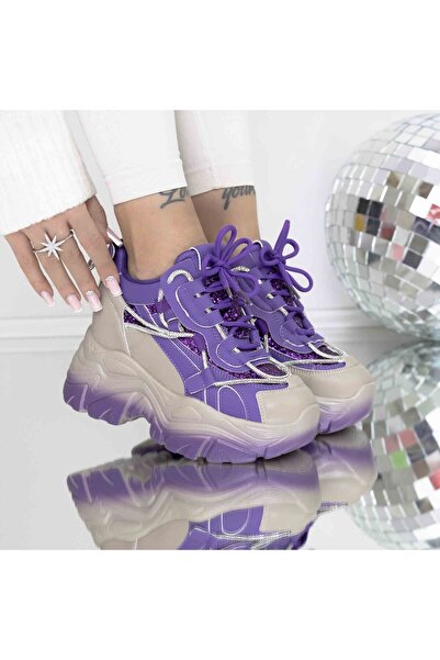 mei Pantofi Sport Dama cu Platforma 3SJN32 Mov